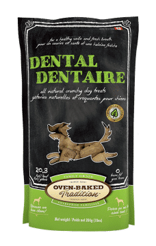 All natural oven-baked crunchy dental treats for dogs by Oven-Baked Tradition