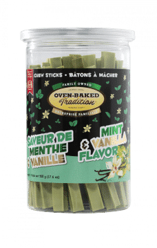 All natural chew sticks for dogs, mint & vanilla flavor, help clean teeth Oven‑Baked Tradition
