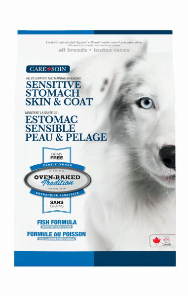 Product shot of Oven-Baked Tradition Care Line sensitive stomach skin and coat