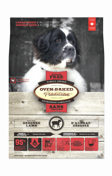 Nourriture sans grains à l’agneau pour chien grande race – Oven-Baked Tradition