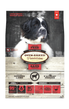Grain-free food for large breed dogs with lamb by Oven-Baked Tradition